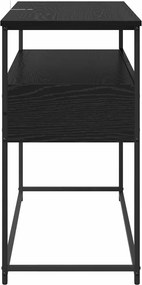 vidaXL Τραπέζι κονσόλας Μαύρη Οξυά 100 x 40 x 75 cm Επεξεργασμένο ξύλο
