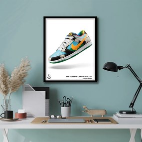 Ξύλινο Κάδρο Dunk Low Ben &amp; Jerrys  30X40cm SNK31