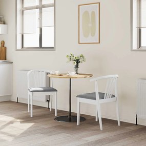 vidaXL Καρέκλα τραπεζαρίας 2 pcs Λευκό και Γκρι Καθαρό Καουτσούκ