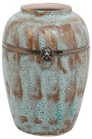 Βάζο 374-124-001 40cm Aqua-Brown Κεραμικό