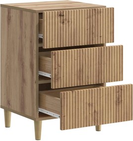 vidaXL Κομοδίνο Artisan Δρυς 43 x 41 x 66,5 εκ. Επεξεργασμένο Ξύλο