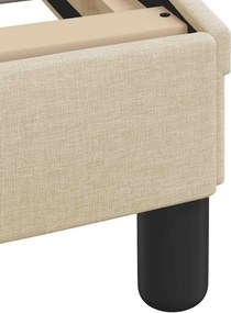 vidaXL Σκελετός Κρεβατιού Dover Κρεμ 180x200 εκ. Υφασμάτινο