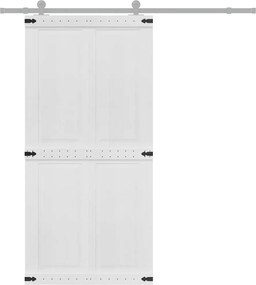 vidaXL Πόρτα Corona Λευκό 100 x 210 cm Επεξεργασμένο ξύλο