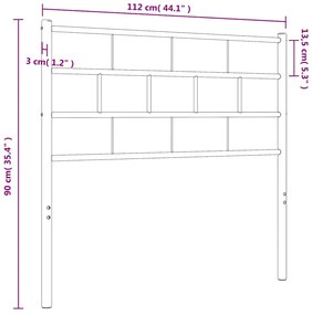 vidaXL Κεφαλάρι Λευκό 107 εκ. Μεταλλικό