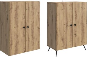 vidaXL Σέτ Ντουλαπιών 2 τμχ. Artisan Δρυς Επεξεργασμένο Ξύλο