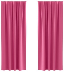 vidaXL Κουρτίνες 2 pcs Φωτεινό Ροζ 225 x 140 εκ. Πολυεστέρας