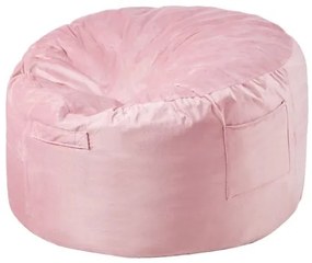 VEVOR 3 feet Round Bean Bag Chair with Removable Cover &amp; Dutch Velvet Pink