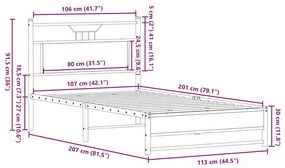 ΠΛΑΙΣΙΟ ΚΡΕΒΑΤΙΟΥ ΧΩΡ. ΣΤΡΩΜΑ ΚΑΦΕ ΔΡΥΣ 107X203 ΕΚ ΕΠΕΞ. ΞΥΛΟ 4107012