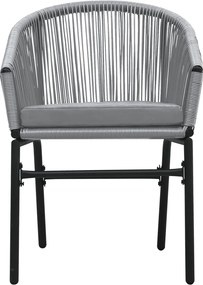 vidaXL Σετ Τραπεζαρίας Κήπου 3 Τεμαχίων Γκρι