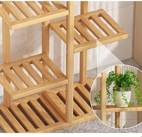 Ανθοστήλη Nextdeco 7 θέσεων μπαμπού Υ142x40x20εκ.