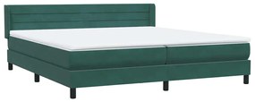 ΚΡΕΒΑΤΙ BOXSPRING ΜΕ ΣΤΡΩΜΑ ΣΚΟΥΡΟ ΠΡΑΣΙΝΟ 200X210ΕΚ. ΒΕΛΟΥΔΙΝΟ 3318216