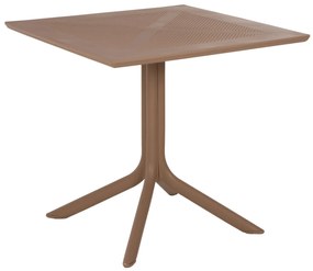 OUTDOOR POLYPROPYLENE SQUARE TABLE LUNAR  CAPPUCCINO 80x80x75Hcm.