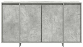 vidaXL Πλαϊνό γραφείο Γκρι σκυροδέματος 135 x 41 x 69 cm