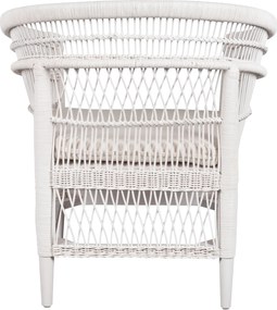 ΠΟΛΥΘΡΟΝΑ MALAWI HM9635.02 ΞΥΛΟ ΜΑΟΝΙ ΜΕ RATTAN ΛΕΥΚΟ--Β'ΔΙΑΛΟΓΗΣ 80x70x86Υεκ.
