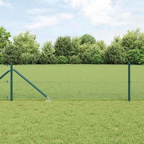 vidaXL Συρματόπλεγμα με 13 Άγκυρες Πράσινο 0.5 x 25 m Χάλυβας