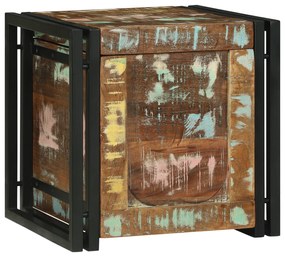 vidaXL Κουτί αποθήκευσης Πολύχρωμο 40 x 40 x 40 cm Μασίφ ξύλο ακακίας