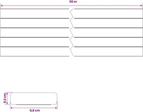 vidaXL Αυτοκόλλητη σφραγίδα παραθύρου 8 x 2 mm 50 m Καφέ EPDM αφρός