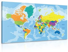 Έγχρωμος παγκόσμιος χάρτης εικόνας - 90x60
