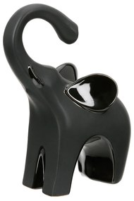 Sculpture Elephant Ceramic Black 2 Assorted 9X6X17Cm 9X6X17Cm