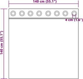 vidaXL Κουρτίνες συσκότισης 2 τμχ. Κόκκινο 140 x 140 cm Βελούδο