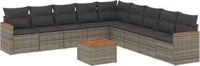 vidaXL Patio Sofa Set 5-θέσια Grey