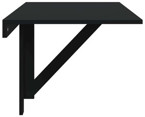 vidaXL Τραπέζι Τοίχου Πτυσσόμενο Μαύρο 100 x 60 x 56 εκ. Επεξεργ. Ξύλο