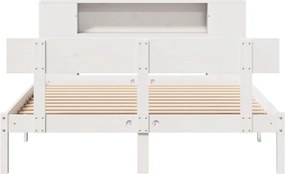 vidaXL Κρεβάτι Βιβλιοθήκη Χωρίς Στρώμα 140x200 εκ Μασίφ Ξύλο Πεύκο