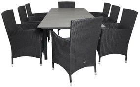 Σετ Τραπέζι και καρέκλες Dallas 3026, Polyξύλο, Πλαστικό ψάθινο, Μαξιλάρι καθίσματος: Ναι | Epipla1.gr
