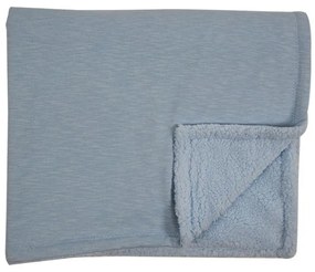 Κουβέρτα Fleece Αγκαλιάς (75x100) Με Γουνάκι Minene Baby Blue