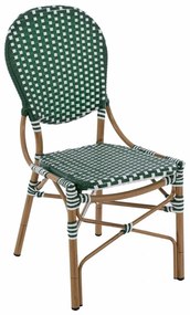 Καρέκλα Bamboo Look HM5792.01 47x55x98cm Green-White