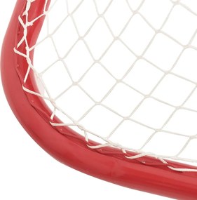 vidaXL Τέρμα Χόκεϊ Κόκκινο και Λευκό 183 x 71 x 122 εκ. από Πολυεστέρα