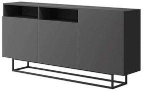 Μπουφές 21113-ENJ-B-g 180x37x82cm Anthracite-Black Μοριοσανίδα, Μέταλλο