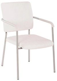 Conference chair with arms  White 56,5x59x85 cm