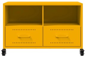 vidaXL Έπιπλο Τηλεόρασης Μουσταρδί Κίτρινο 68x39x43,5 εκ. από Ατσάλι