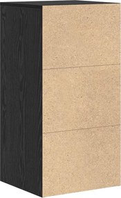 vidaXL Πλαϊνό γραφείο με συρτάρι Μαύρη Οξυά 38 x 34 x 75 εκ