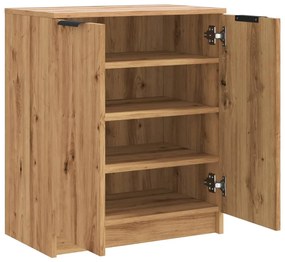 vidaXL Παπουτσοθήκη Αρτισιανή Δρυς 59x35x70 εκ. Επεξ. Ξύλο