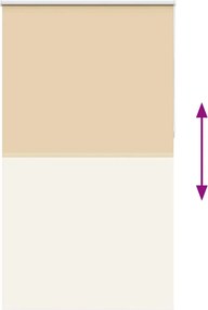 vidaXL Roller Blind Blackout Μπεζ 135x210 cm Πλάτος υφάσματος 131,6cm