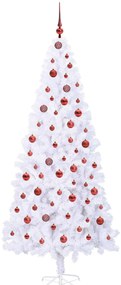 vidaXL Τεχνητό Χριστουγεννιάτικο Δέντρο Λευκό 210 cm PVC και Ατσάλι