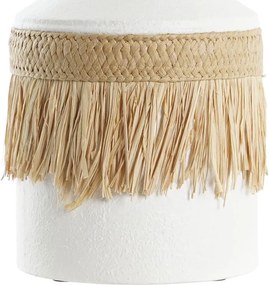 Βάζο DKD Home Decor Λευκό Φυσικό Μέταλλο 20 x 16 x 40 cm