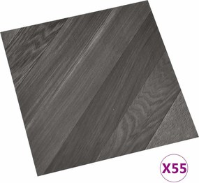 vidaXL Πλάκες Δαπέδου 55 pcs Γκρι 5,11 τ.μ. PVC