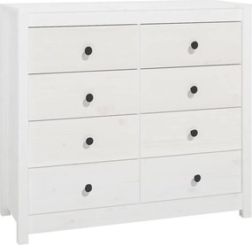 vidaXL Βοηθητικό Ντουλάπι Λευκό 100x40x90 εκ. από Μασίφ Ξύλο Πεύκου