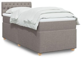 ΚΡΕΒΑΤΙ BOXSPRING ΜΕ ΣΤΡΩΜΑ TAUPE 90X190 ΕΚ.ΥΦΑΣΜΑΤΙΝΟ 3288846