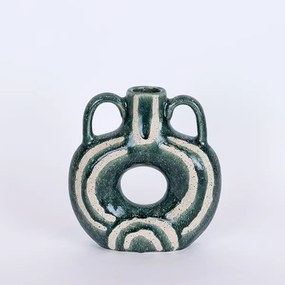 ΒΑΖΟ ΚΕΡΑΜΙΚΟ ΠΡΑΣΙΝΟ - ΜΠΕΖ 21.7x7x24cm|752-20336