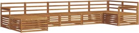 vidaXL Σειρά Καναπέ Εξωτερικού 7 pcs Φυσικό