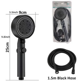 Jieyi Σετ Τηλέφωνο Κεφαλή Ντους Μπάνιου 1.5m - Shower Head