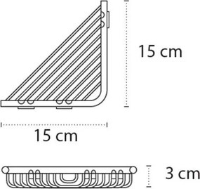 Karag Reti Chrome 9631 - Γωνιακό Καλάθι Μπάνιου Χρωμε