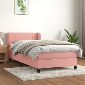 ΚΡΕΒΑΤΙ BOXSPRING ΜΕ ΣΤΡΩΜΑ ΡΟΖ 90X200 ΕΚ. ΒΕΛΟΥΔΙΝΟ 3127594