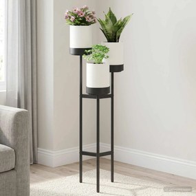 vidaXL Βάση Λουλουδιών Λευκό 42 x 39,5 x 125 εκ
