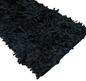 Δερμάτινο Χαλάκι Φουντωτό 70x140 - Μαύρο 5204995202950