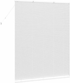 vidaXL Βενετσιάνικες Ρόδες Λευκό 175 x 140 εκ. Αλουμίνιο